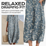 Amira – Soft V-Neck Floral Midi Dress