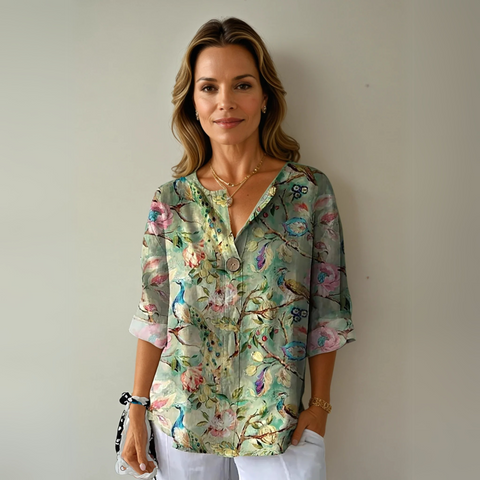 Arlene - Elegant Floral Blouse